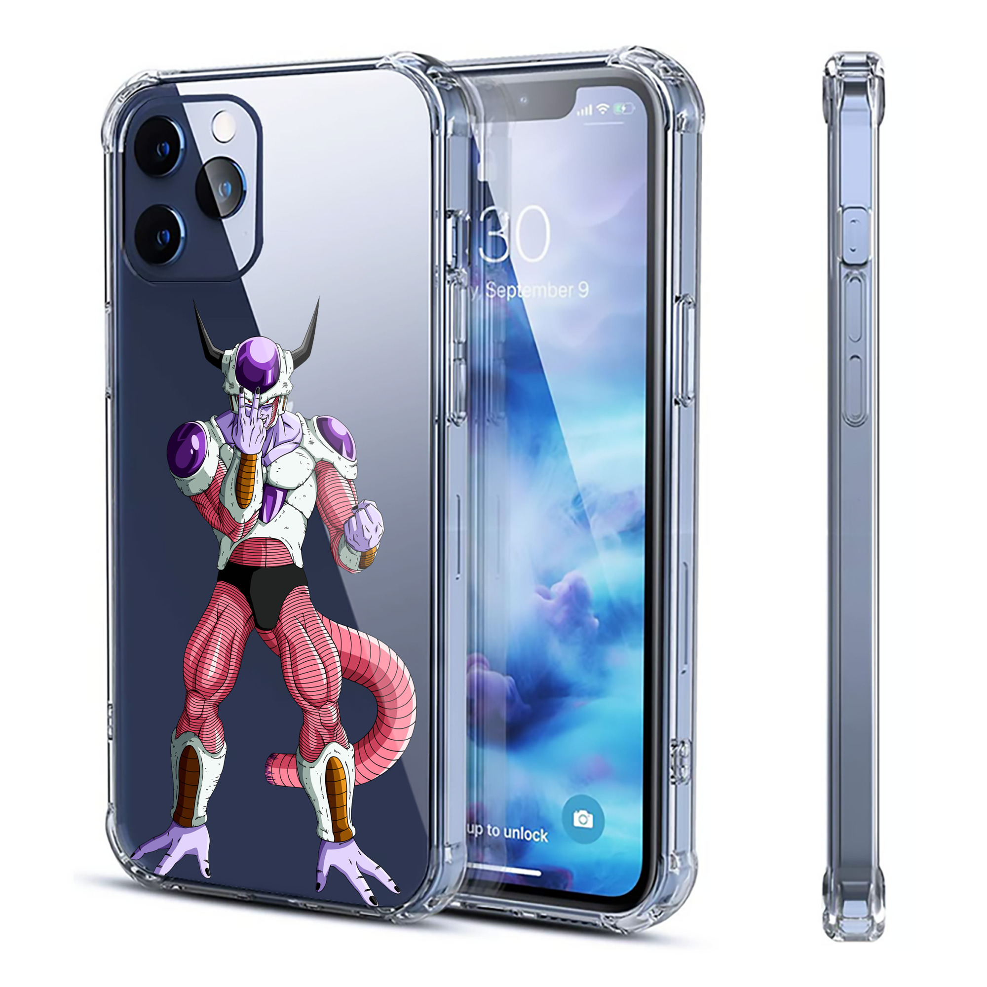 （画像用） ドラゴンボール フリーザ DRAGON BALL Frieza 【iPhone 12シリーズ対応】透明スマホケース（クリアソフトケース）